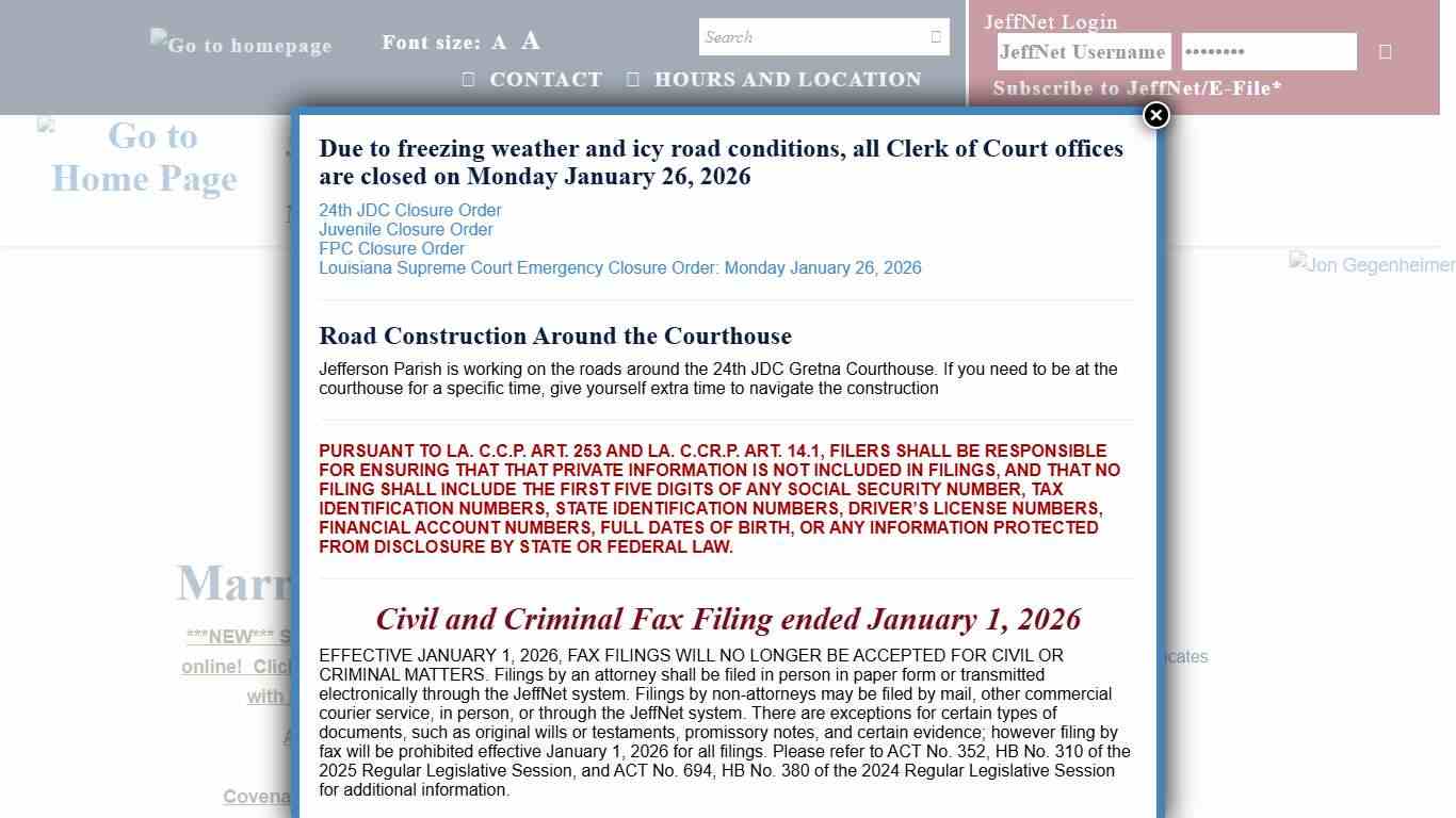 Marriage Licenses « Jefferson Parish Clerk of Court