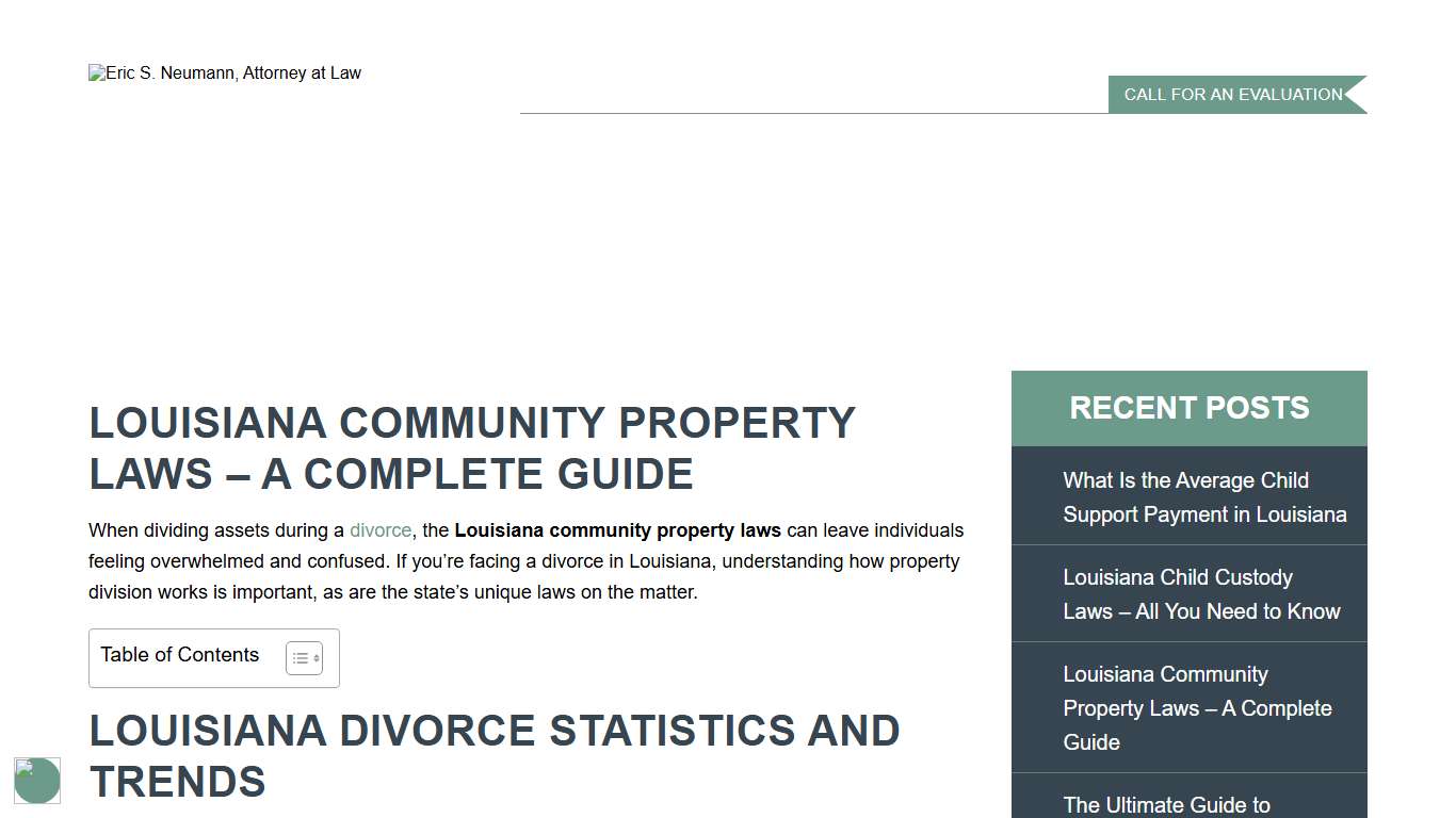 Louisiana Community Property Laws 2026 - A Complete Guide